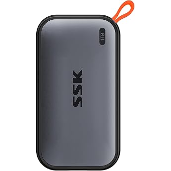 SSK SSD Hard Drive External 1TB up to 1050 MB/s Portable External NVME