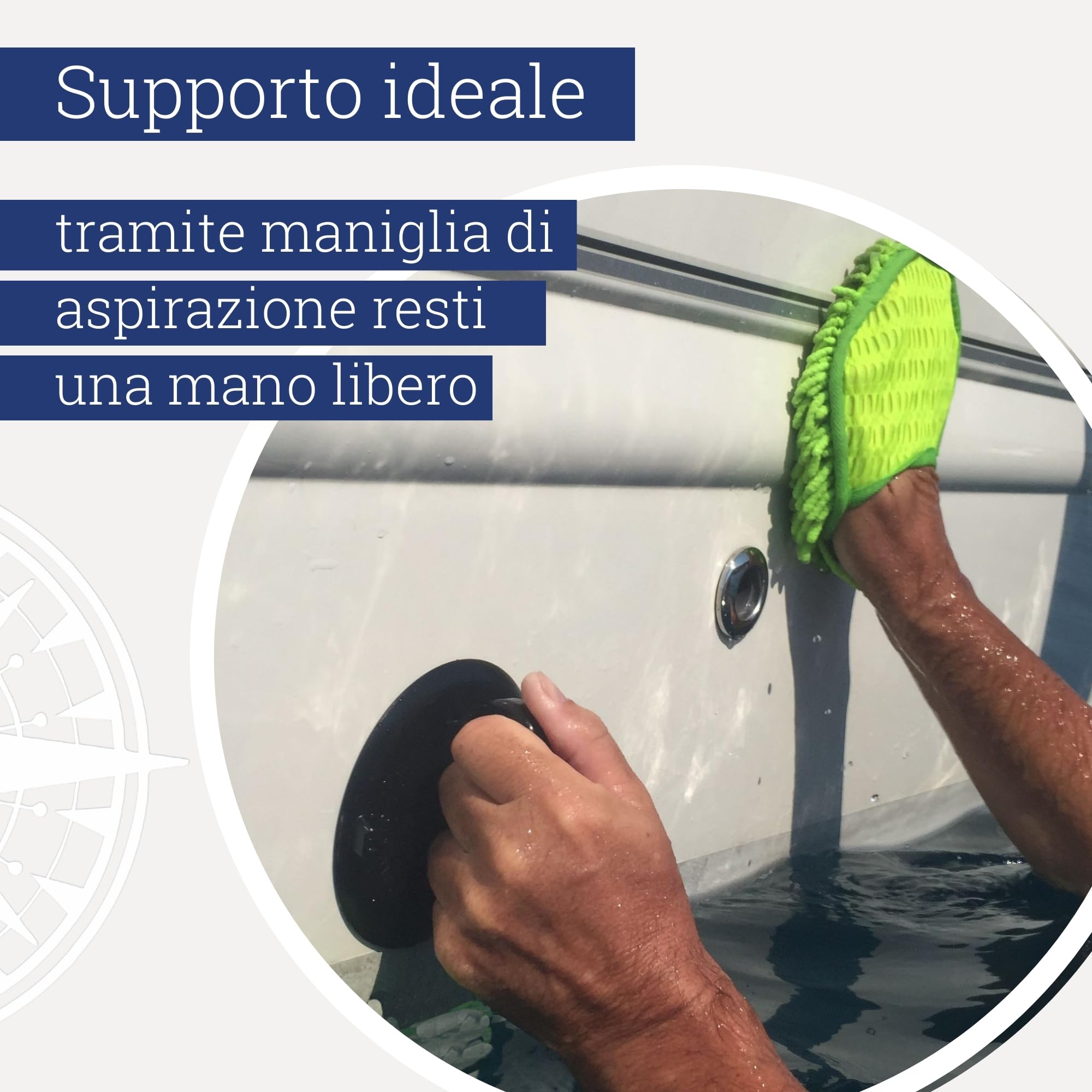 YachtGrabber - Ventosa innovativa e Galleggiante Che può Essere azionata con Una Sola Mano per Tutti i lavori Intorno alla Barca