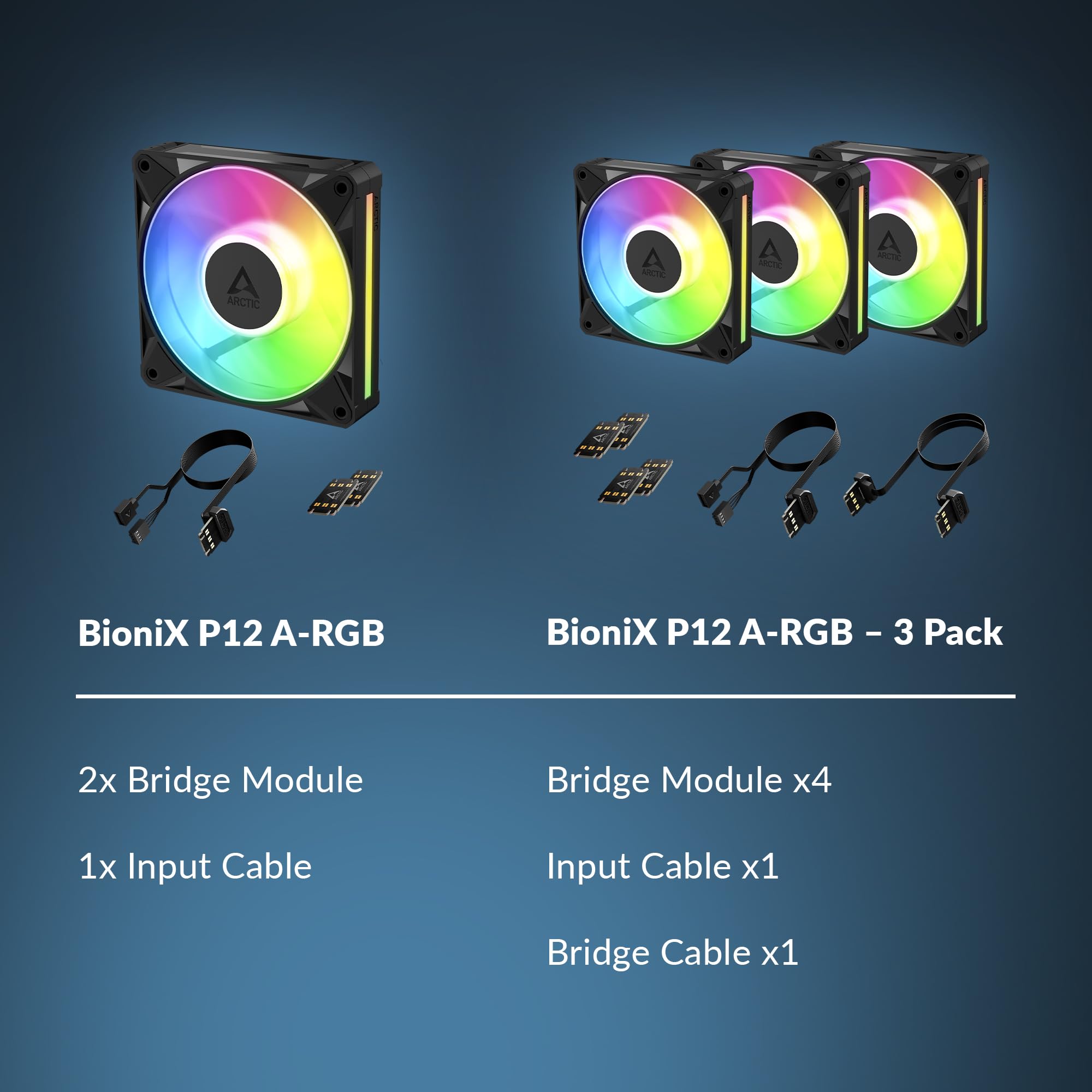 ARCTIC BioniX P12 RGB Case Fans - 3 Pack -7