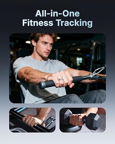 Miniatura 7 de Anillo inteligente para mujereshombres, anillo de seguimiento de actividad física con vibración de llamada y alarma, frecuencia cardíaca, oxígeno en