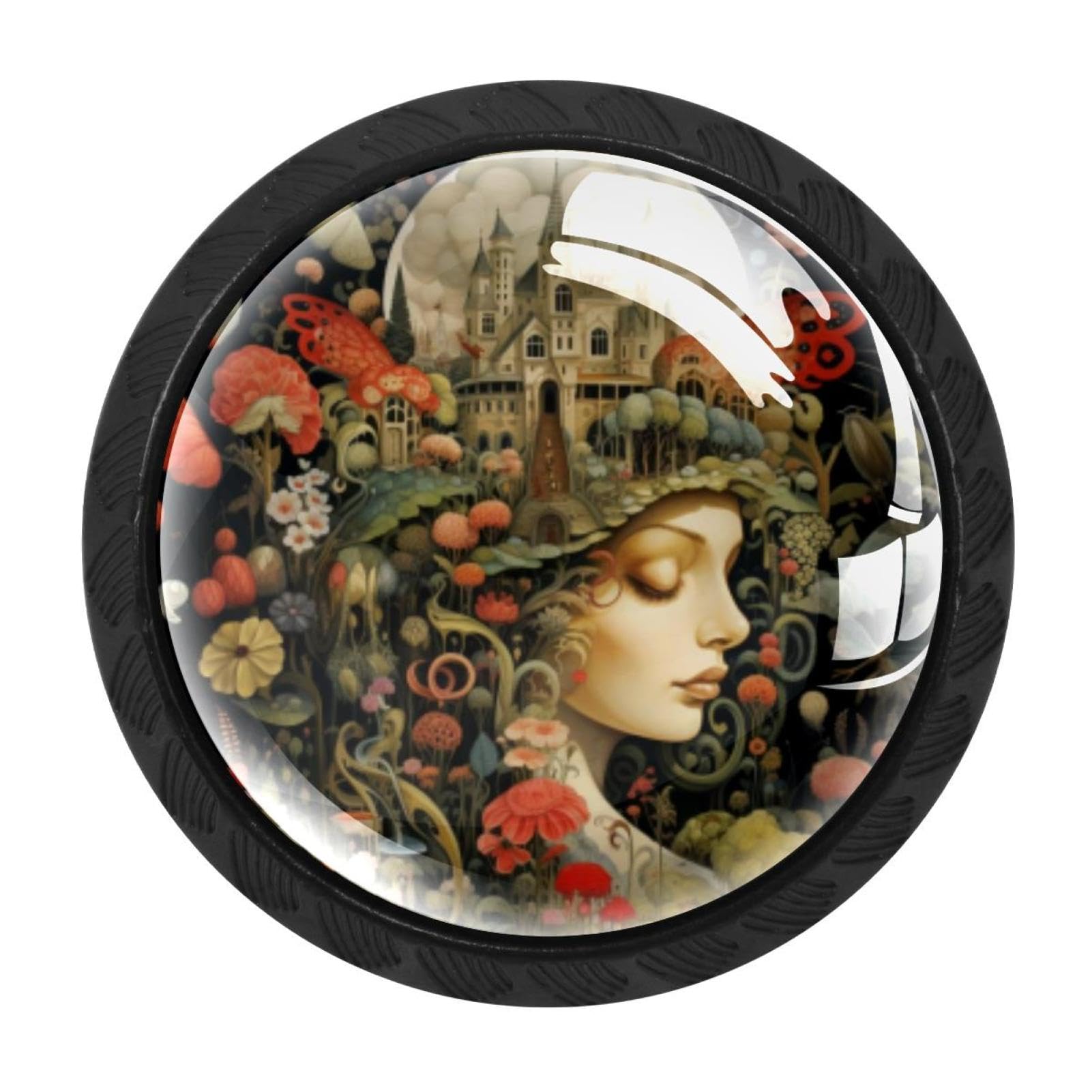 CHENZZZZ 4 Pieces Dresser Knobs Bohemia Drawer knobs Cabinet Knobs Pull Handles for Home Kitchen Office