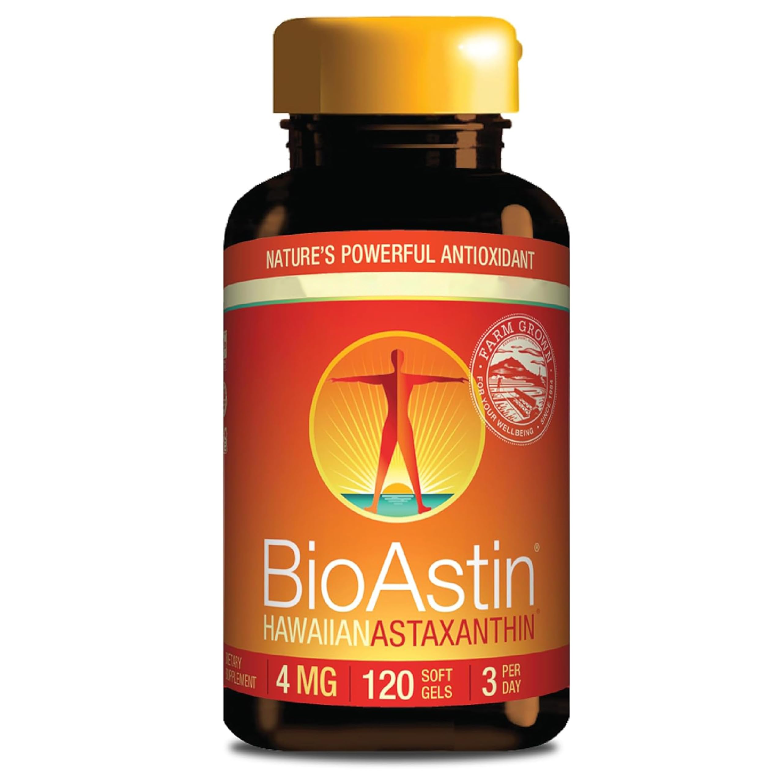Nutrex Hawaii, BioAstin, Hawaiian Astaxanthin, 4 mg, 120 Softgels, Vitamin E, Gluten-Free, SOYA-Free, Non-GMO