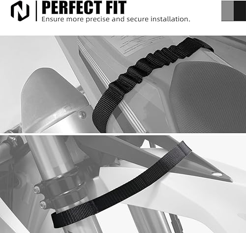 Miniatura 2 de NICECNC Correa de elevación de guardabarros negra de alta resistencia compatible con GasGas EXECMC 125-450 2021-2023, ver ajuste