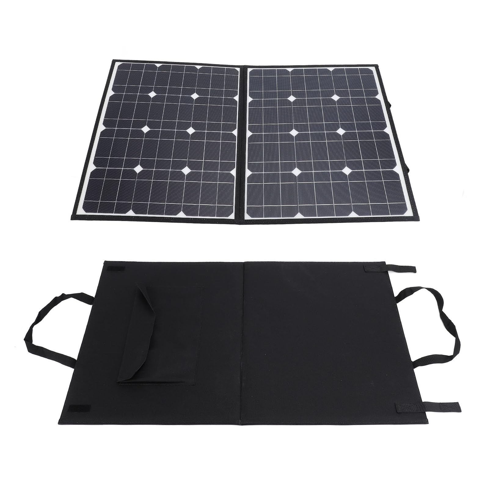 Przenośny Panel Słoneczny, Monokrystaliczne Panele Słoneczne o Mocy 200 W ze Sterownikiem 5 V 12 V 24 do łodzi Samochodowej RV, wydajność 24%, Składana Konstrukcja, Inteligentna Osłona