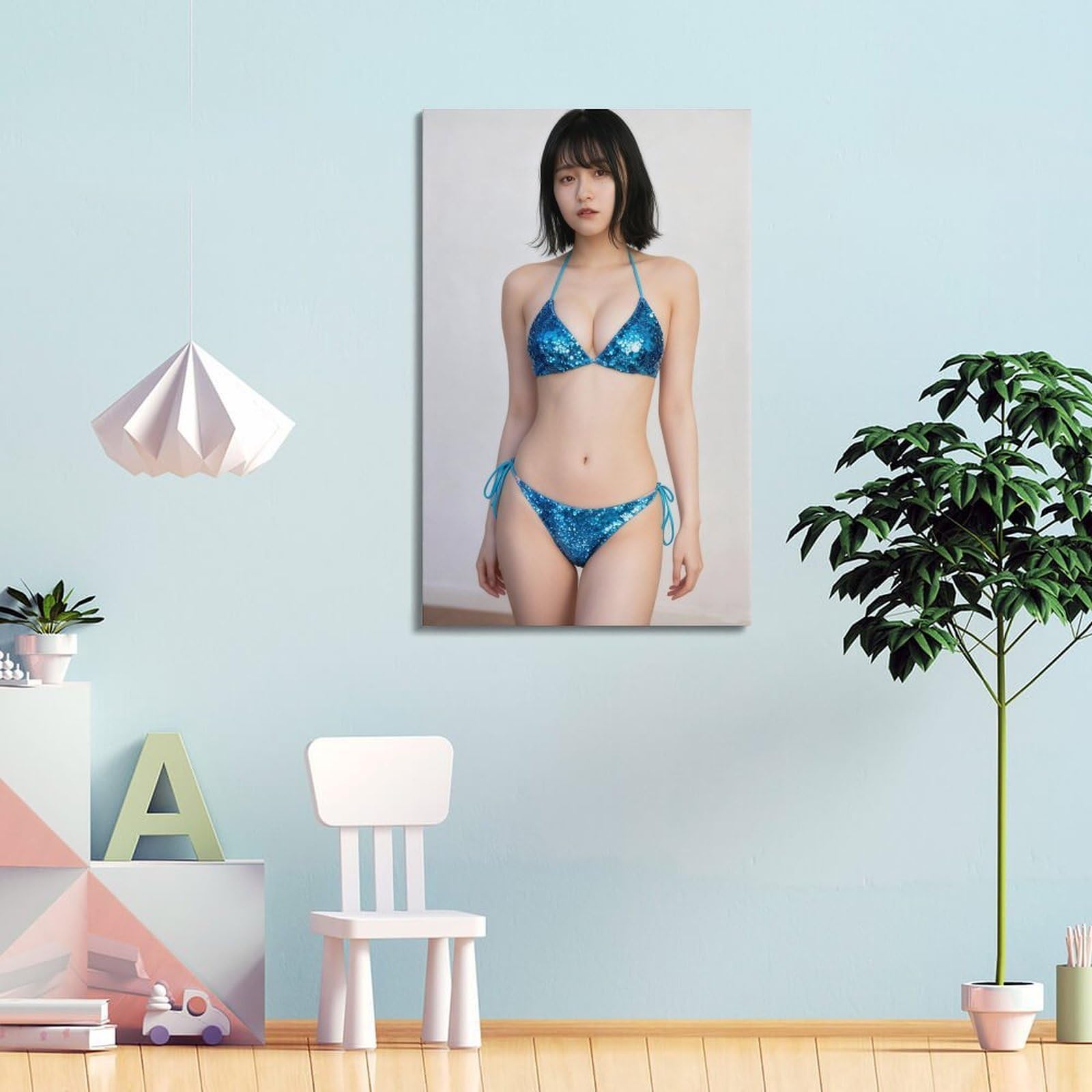 Amazon.co.jp: 桐原美月 写真ポスター芸術のパネルのキャンバスの壁画