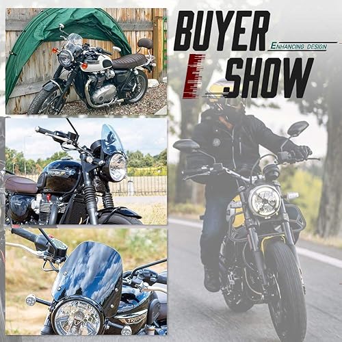 Miniatura 8 de Parabrisas para motocicleta T100 T120 Deflectores de parabrisas clásico para Triumph Bonneville T 100 T 120 Accesorios 2016 2017 2018 2019 2020