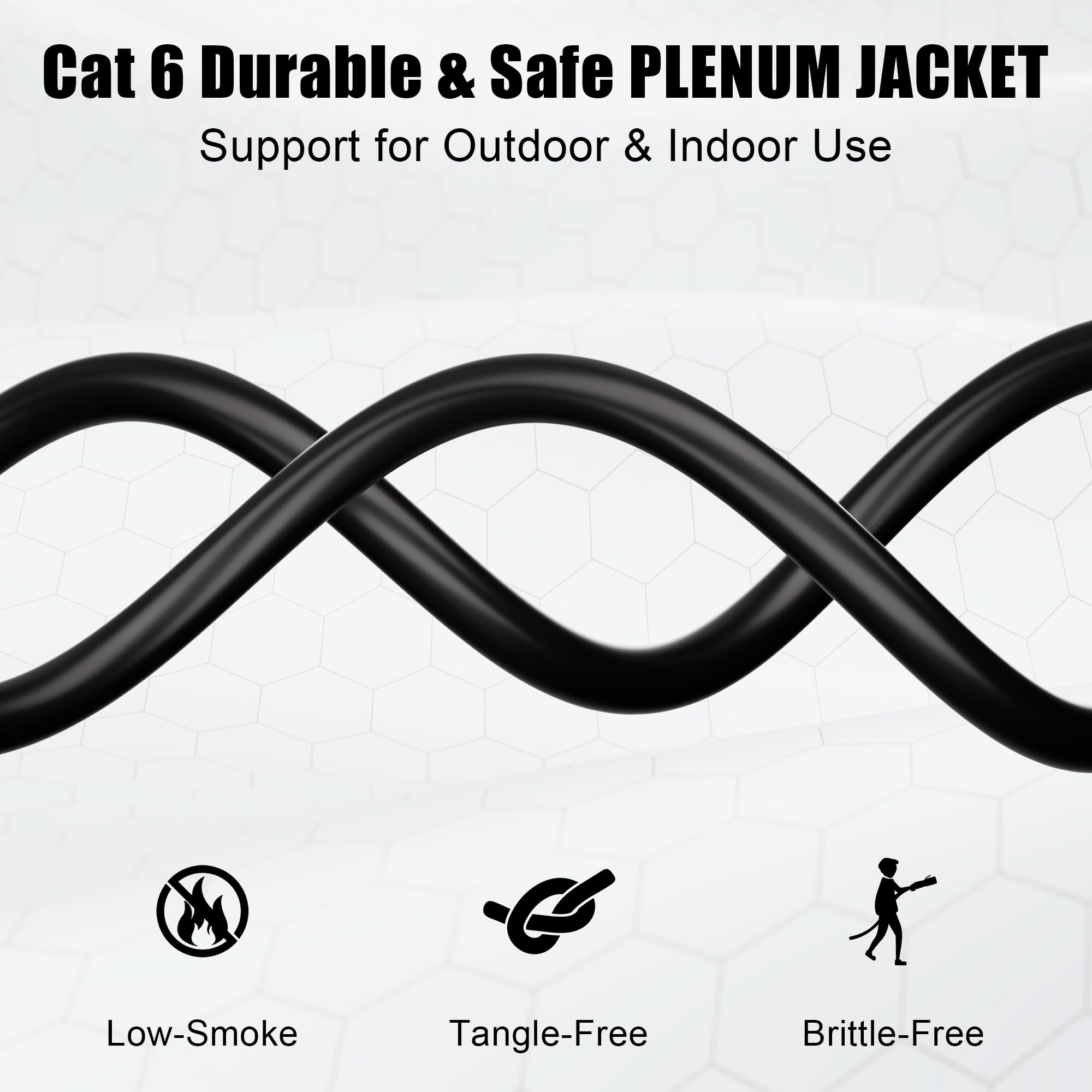 MEIPEK Câble Ethernet Cat 6 de 304,8 m d'extérieur (60 RJ45), FTP blindé Cat 6 en vrac, 23 AWG, très résistant, à enfouissement direct, imperméable, résistant aux UV, pour routeur, PC, jeux, CCA