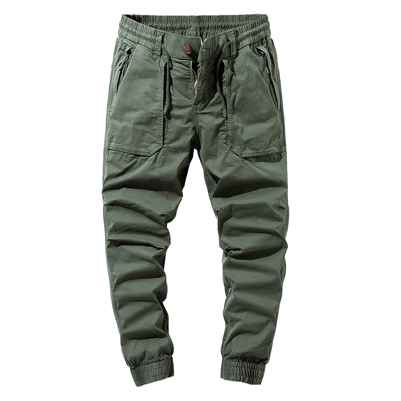 Generisch Moda per gli uomini casual a vita media pantaloni a matita fissa lunghezza intera citazione off pantaloni da trekking uomo
