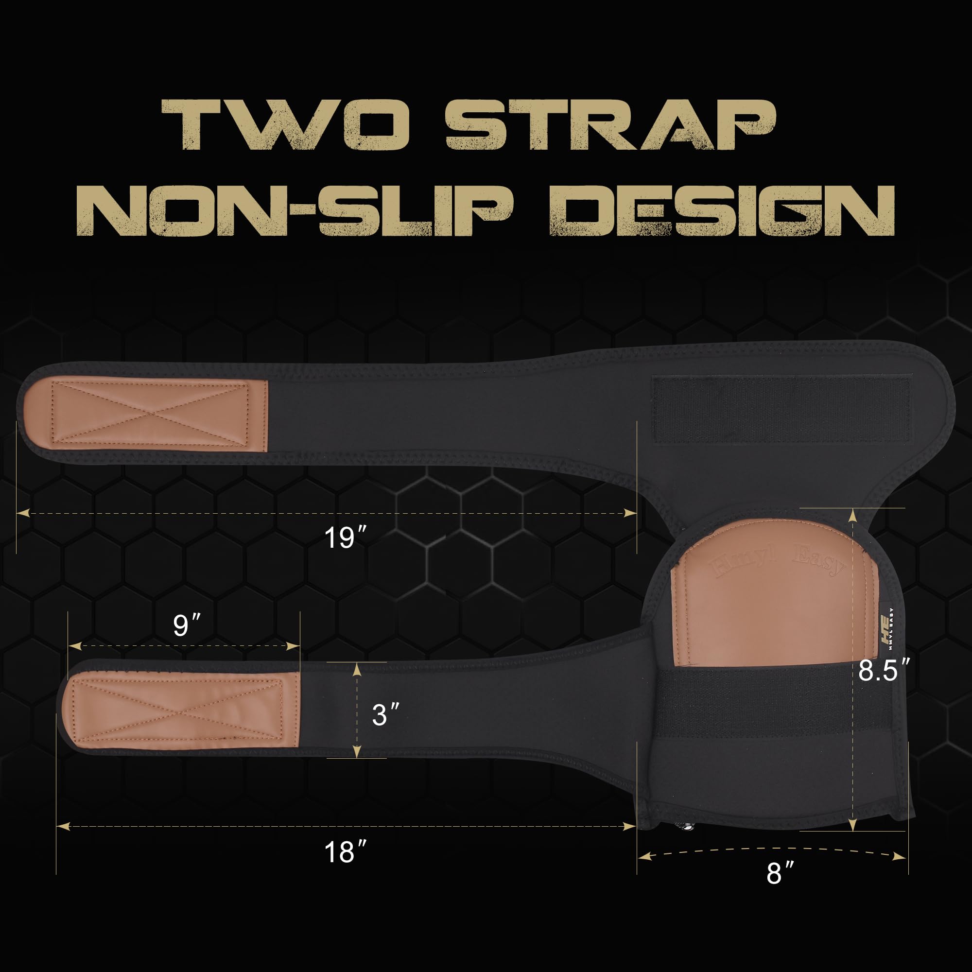 Rodilleras de cuero súper suaves de dos correas para el trabajo con un par extra de forros mejorados, pantalones cortos disponibles, almohadillas interiores reemplazables para construcción, jardín