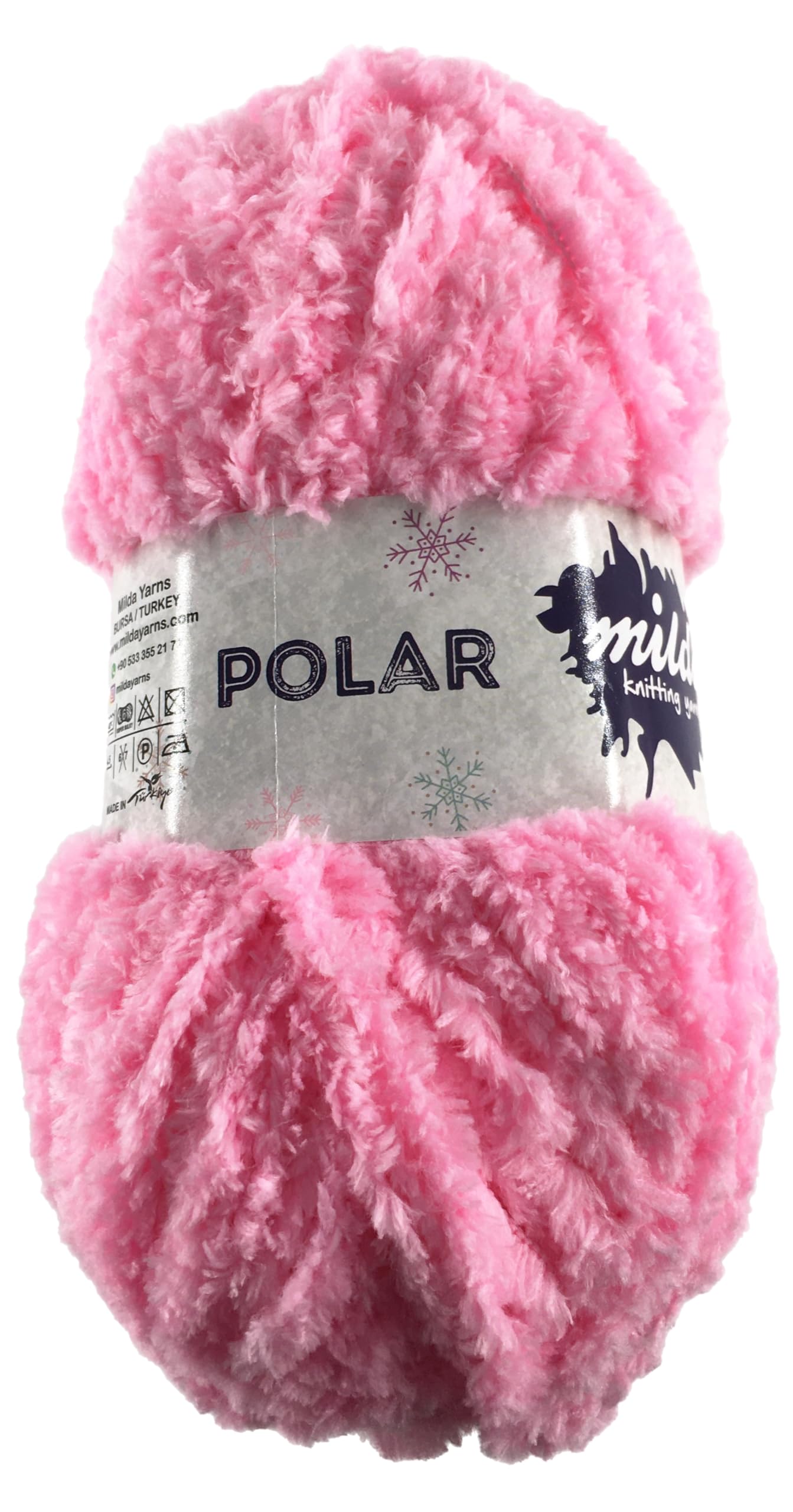 New Polar Snowflake Cuddly Soft Fluffy Chunky 100g Shade 1229 Candyfloss