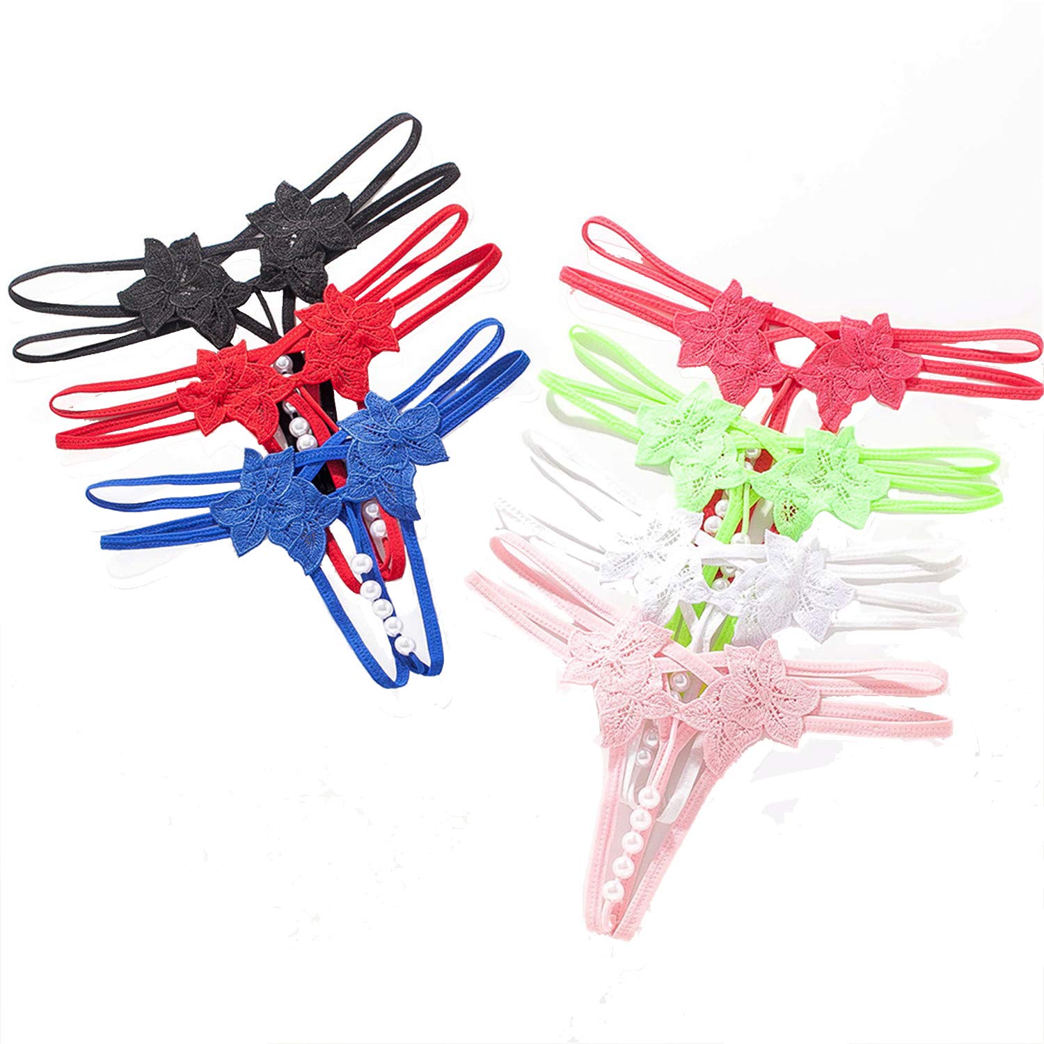 Underwear for Women, Sexy Women Pearl G-String and Thongs Solid Low Waist Erotic Underwear