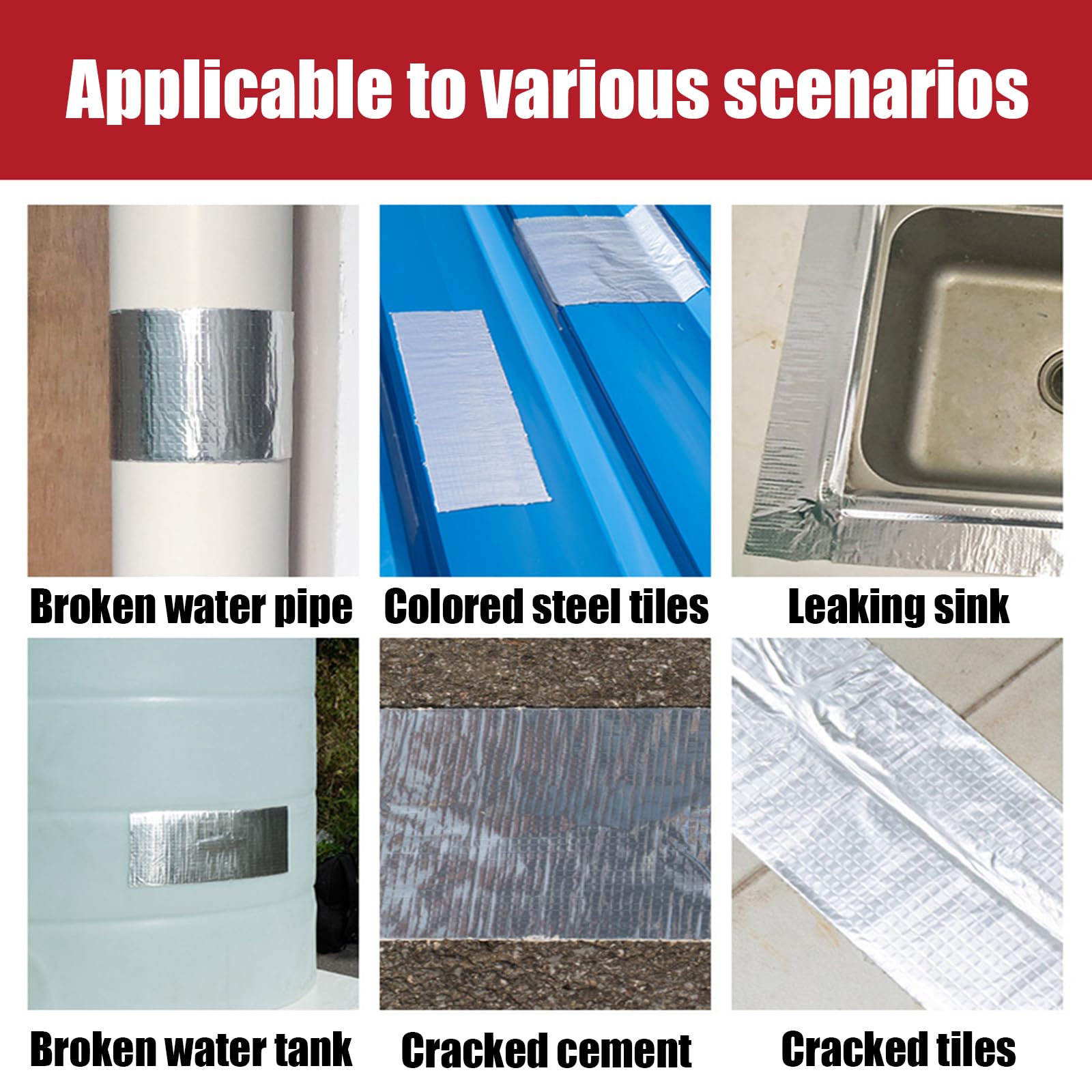 Cinta De Butilo para Sellar,Cinta Fugas Agua Presion,Cinta Impermeable Autoadhesiva,Eficaz Y PráCtico,Aplicable A Diversas Superficies Planas Y Curvas