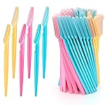 72 Pcs Eyebrow Razor, Face Razors Multipurpose Dermaplaning Tools Eyebrow Trimmer Shaper Shaver Facial Hair Removal for Women Men Body Use
