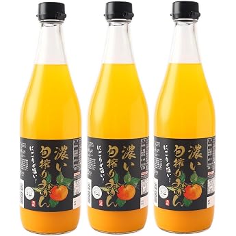 Marumatsu Dark Seasonal Mandarin Orange Juice Straight 100% Orange Juice, 23.7 fl oz 700 ml x 3 Bottles