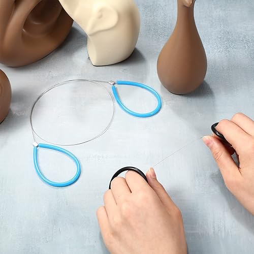 Miniatura 7 de 4 piezas de cortadores de arcilla de alambre de acero cortador de arcilla herramientas de cerámica con mango de goma para artistas de arcilla