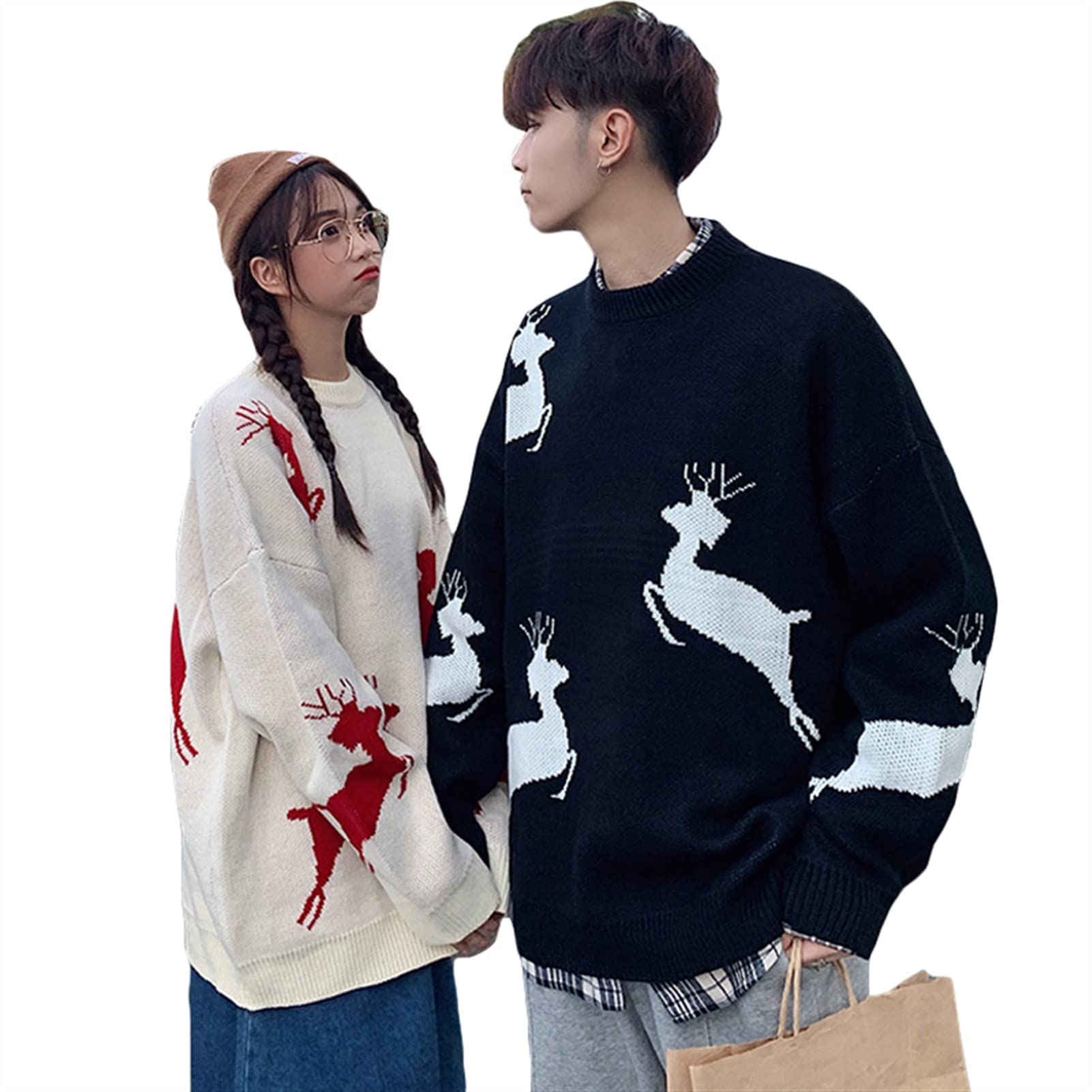 Gezellig sweatshirt voor dames 2025 kerststijl kerst sweatshirts voor vrouwen leuke grappige kerstman grafische pullover tops losse casual ronde hals vakantie shirts herfst vrouwen trui, Paars, XXL
