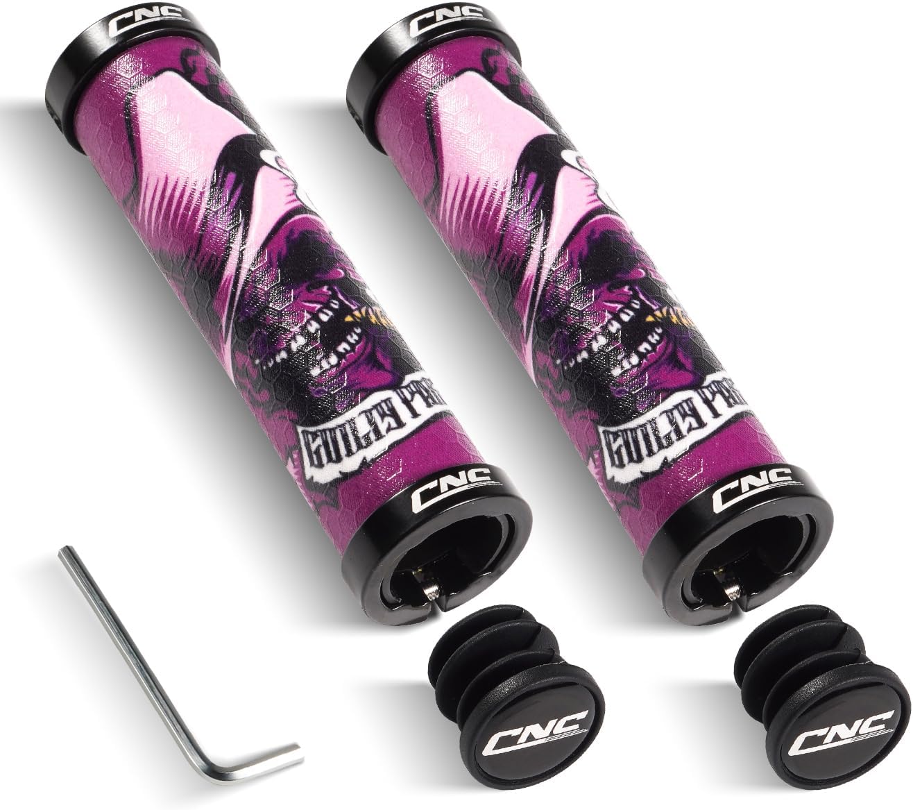 Chooee 3D Mountain Bike Grips,130mm Silicone MTB Handlebar Grip,Double Lock on Bicycle Comfortable Handle bar Grip