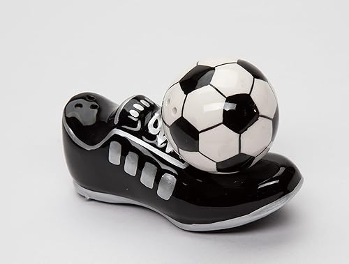 Miniatura 8 de CG - Zapatos de fútbol magnéticos con salero y pimentero, negro, 4 12 pulgadas x 1 34 pulgadas x 3 pulgadas de alto (SS-CG-10466)