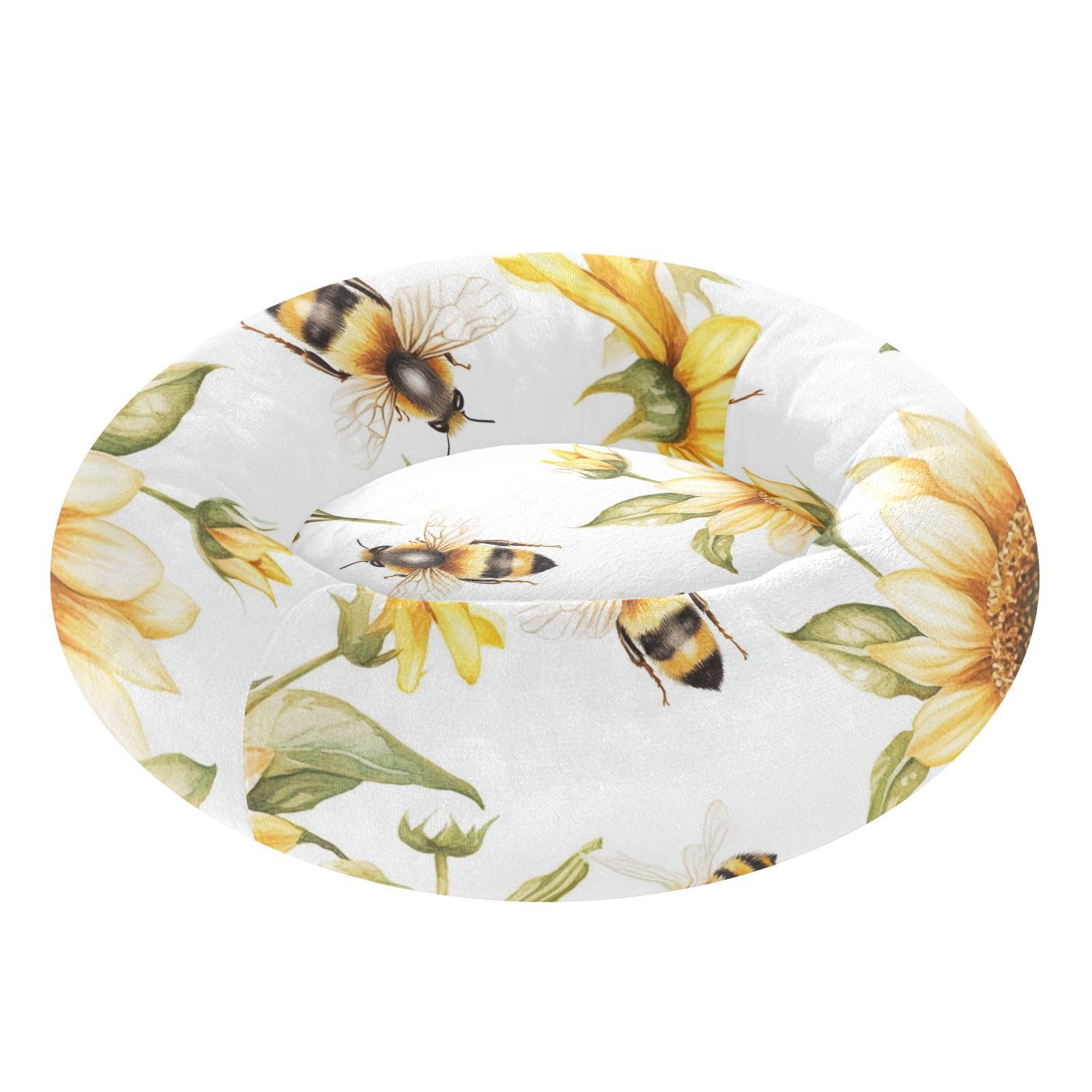 Panier pour chat motif tournesol idéal coin salon calme