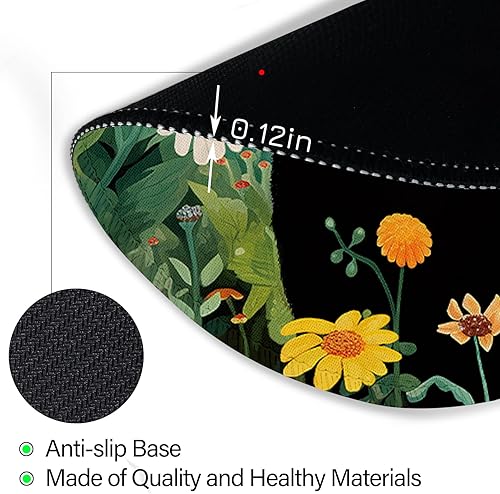 Miniatura 5 de Alfombrilla de mouse para gatos, bonita alfombrilla de mouse pequeña para escritorio, alfombrilla de mouse redonda de viaje para mouse inalámbrico,