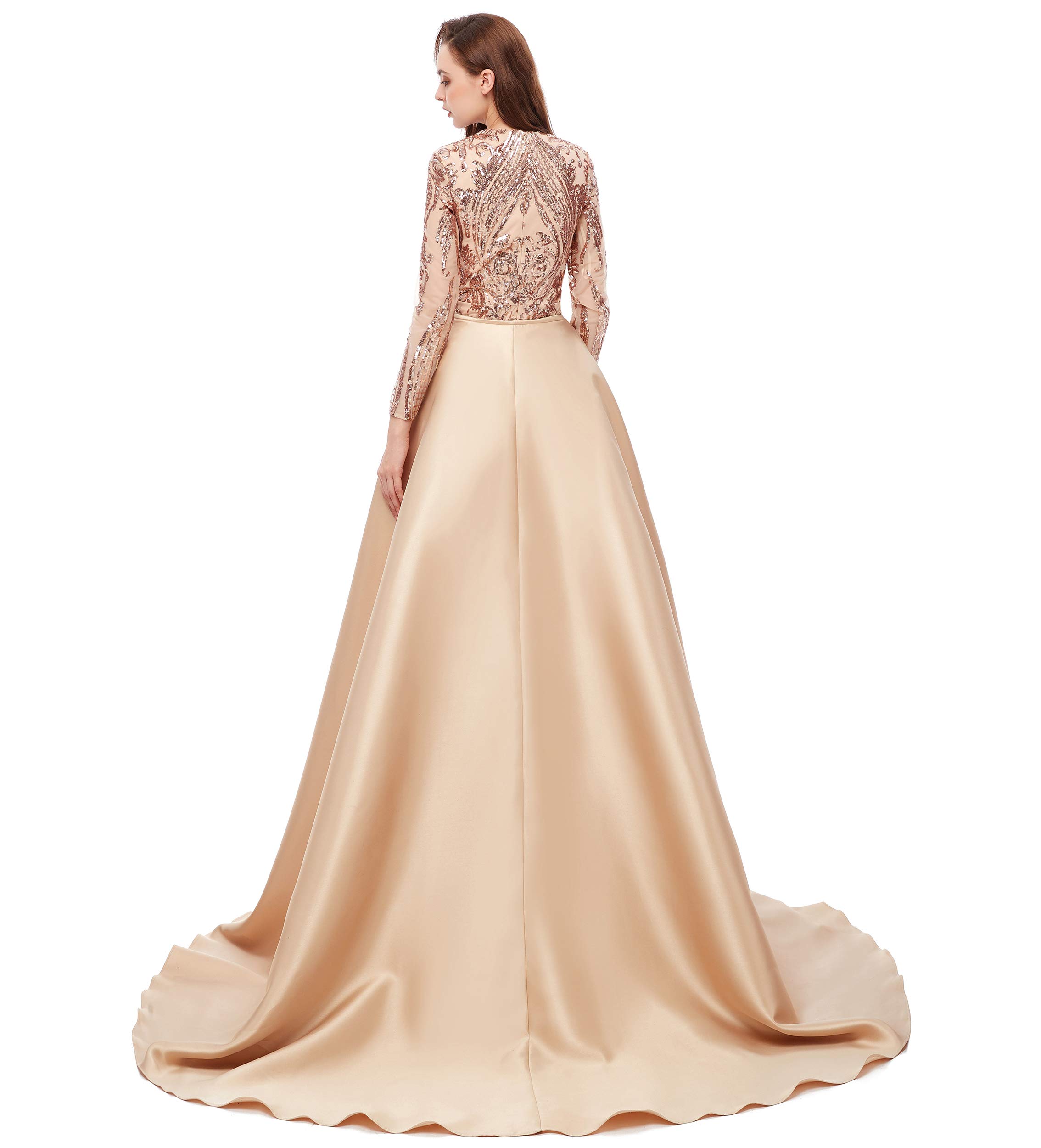 Ikerenwedding Satin Detachable Train for Wedding Prom Party Pageant Formal Evening Dress Removable Overskirt