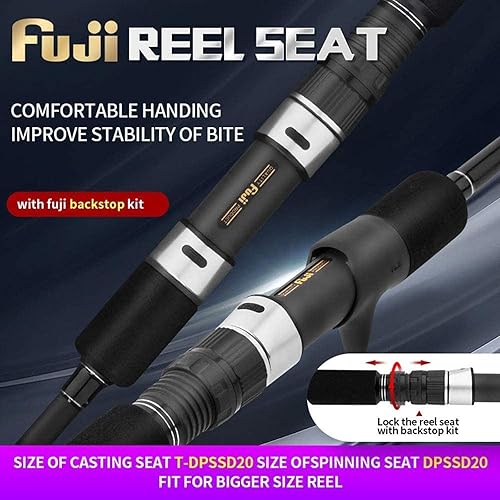 Miniatura 5 de GooFish Solid Nano Tech Blank Series-Matte Black Fuji Setting Size 6'6 Saltwater Slow Pitch Jigging Rod