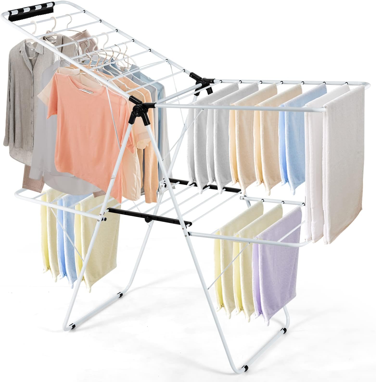 Amazon.com: GOFLAME 2-Tier Clothes Drying Rack, Folding Laundry Dry ...