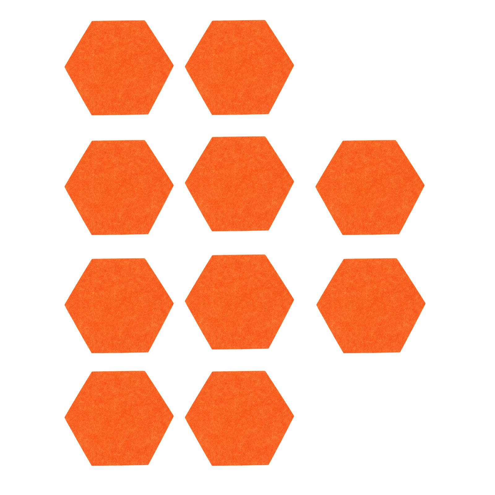 CANIGHT Tablón de Anuncios Hexagonal de Fieltro Eva Autoadhesivo Colorido, Panel Decorativo para Pared 10 Piezas, Adecuado para Oficina y Hogar