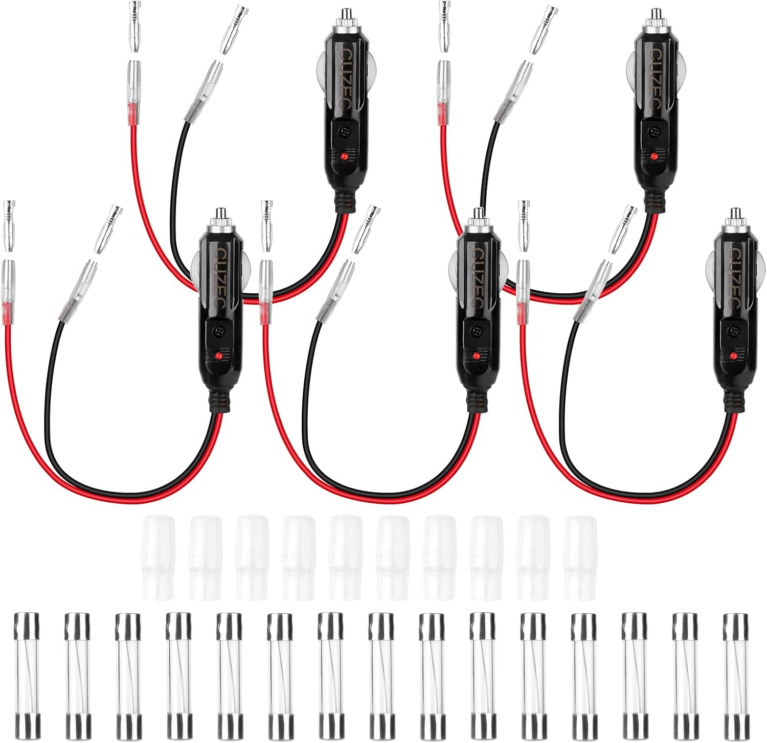 CUZEC (10-PCAK) 12V Cigarette Lighter Power Adapter