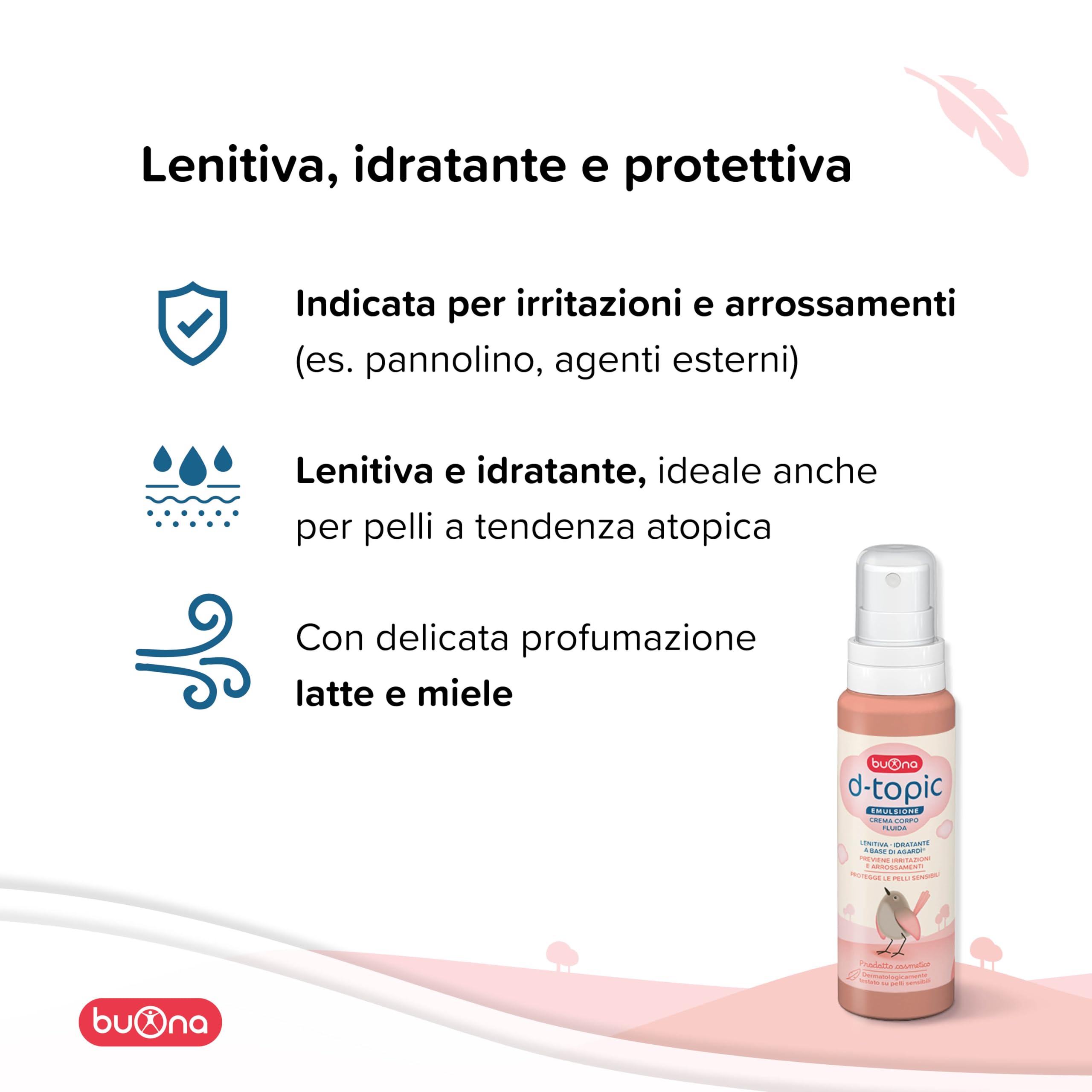 Crema Corpo Bambini e Neonati 100ml Emulsione Lenitiva Idratante Pelle Sensibile Secca Screpolata Atopica Profumo Latte e Miele
