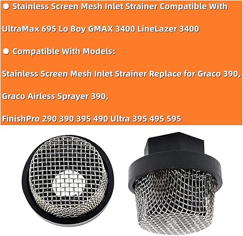 Miniatura 4 de ZLIANGQ 246385 - Filtro de entrada de manguera de 78 pulgadas para pistolas de pintura sin aire Graco Ultra 390 395 495, compatible con bombas de