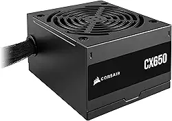 CORSAIR CX650 80 Plus Bronze Não Modular Baixo Ruído ATX 650 Watt Fonte de Alimentação - NA - Preto