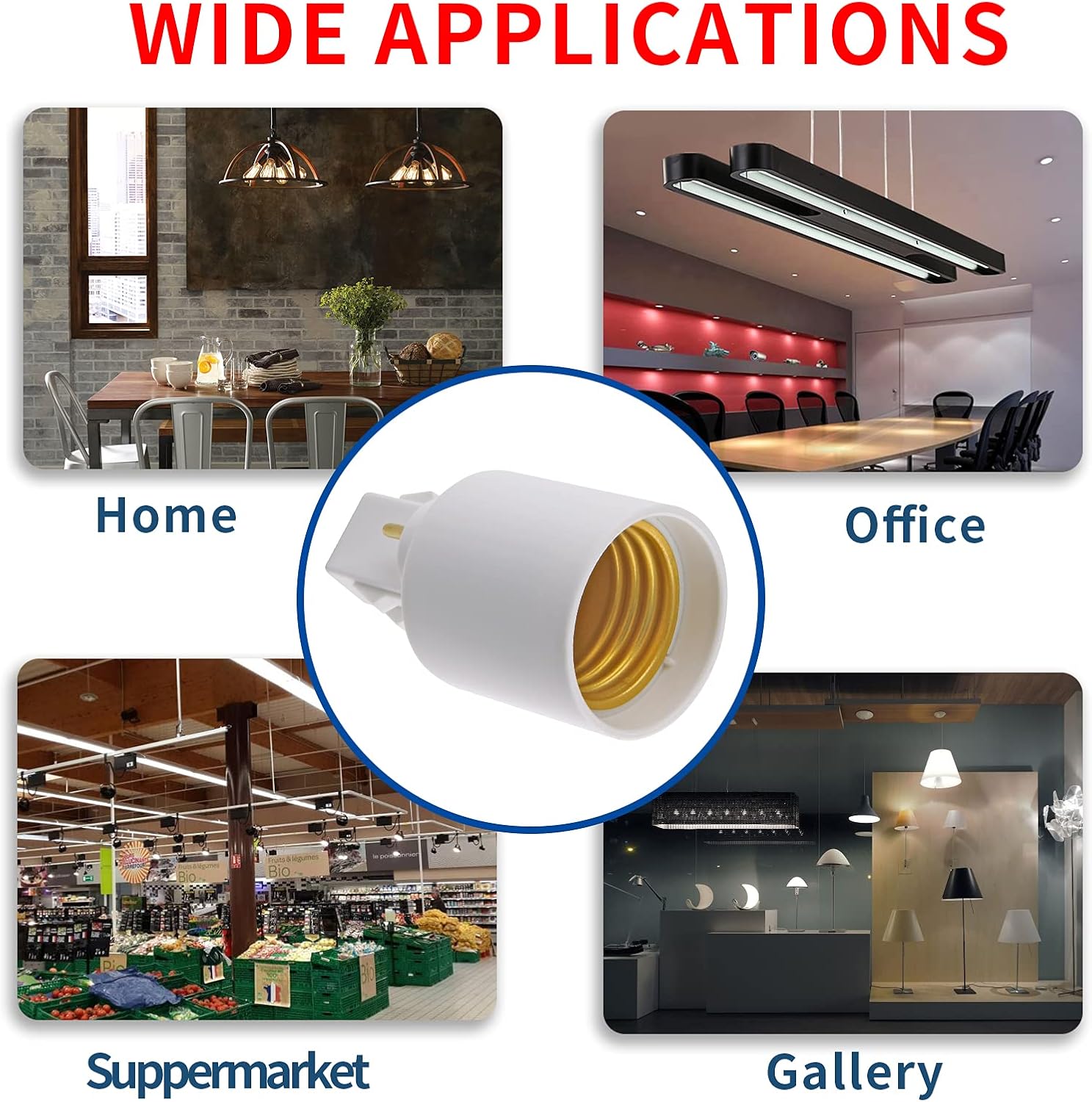 10pcs Gx23 to E26/E27 Socket Adapter, Gx23 to E27 Lamp Base Holder, 2 Pin Bulb Base Converter LED Accessories