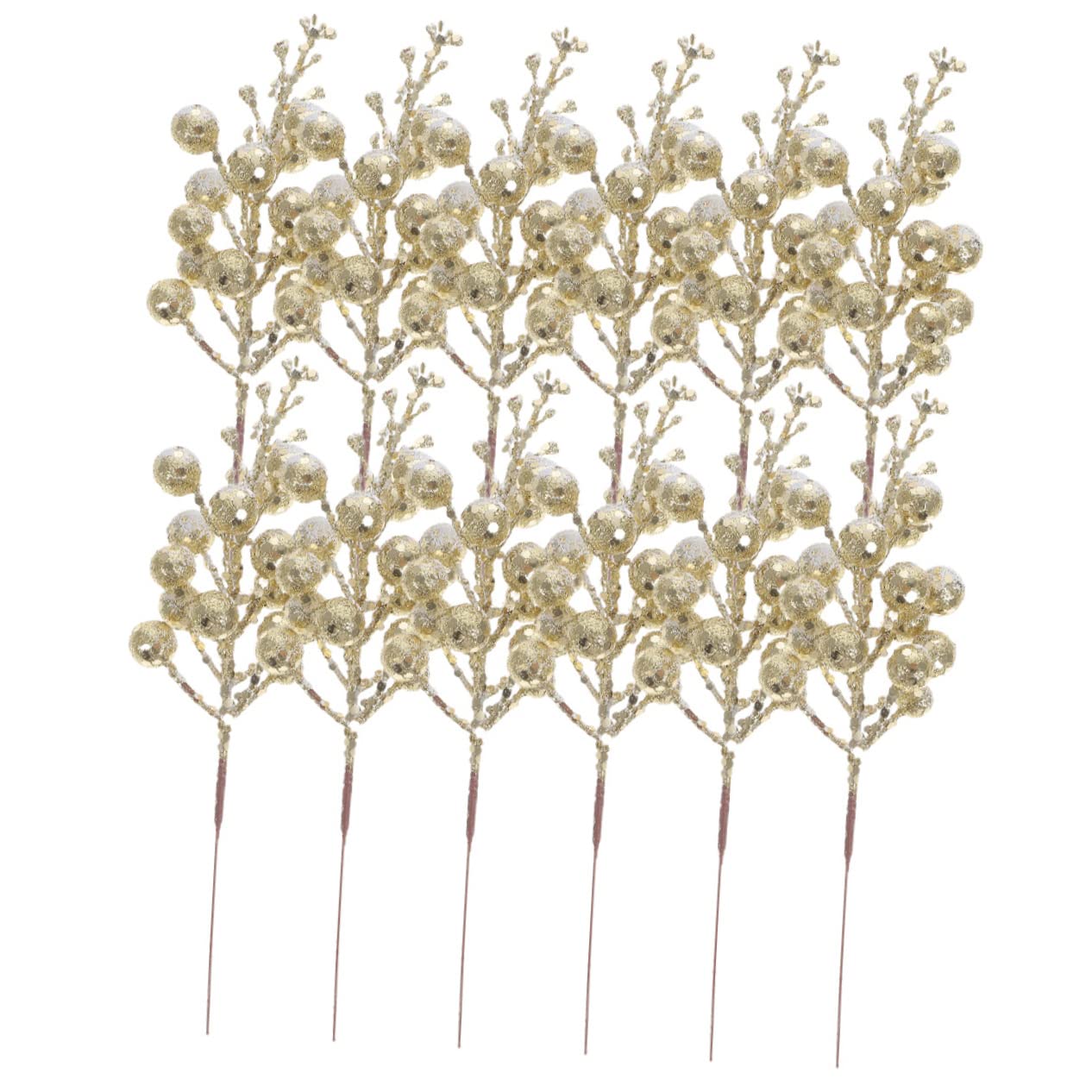 Abaodam 48 Piezas De Pulgadas para De Flores Hojas Altas De Acebo Ramo Decorativo Artificial Bayas con Purpurina Ramas De Navidad Jarrones De Cm/In Accesorios para Hacer