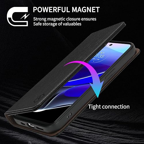 Miniatura 5 de Funda tipo cartera para Motorola Moto G Stylus 5G (2022) con bloqueo RFID, ranura para tarjeta, funda protectora de cuero para Moto G Stylus 5G