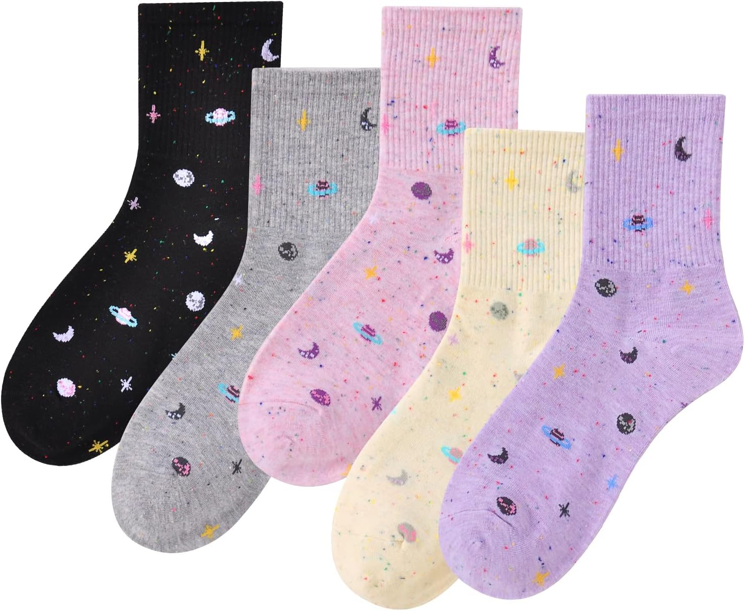 IIG 3-6 Pairs Womens Cute Animal Patterned Funny Novelty Cotton Crew Socks