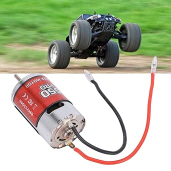 Universal 550 45T Brushed RC Crawler Motor for RC Car and Boat - High Speed Stainless Steel Cover