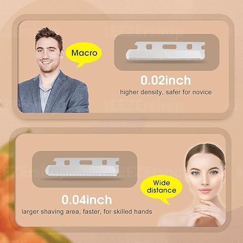 Miniatura 9 de Dermaplane - Maquinilla de afeitar para mujer con 20 cuchillas, afeitadoras faciales profesionales para depilación de melocotón y cejas, afeitadoras