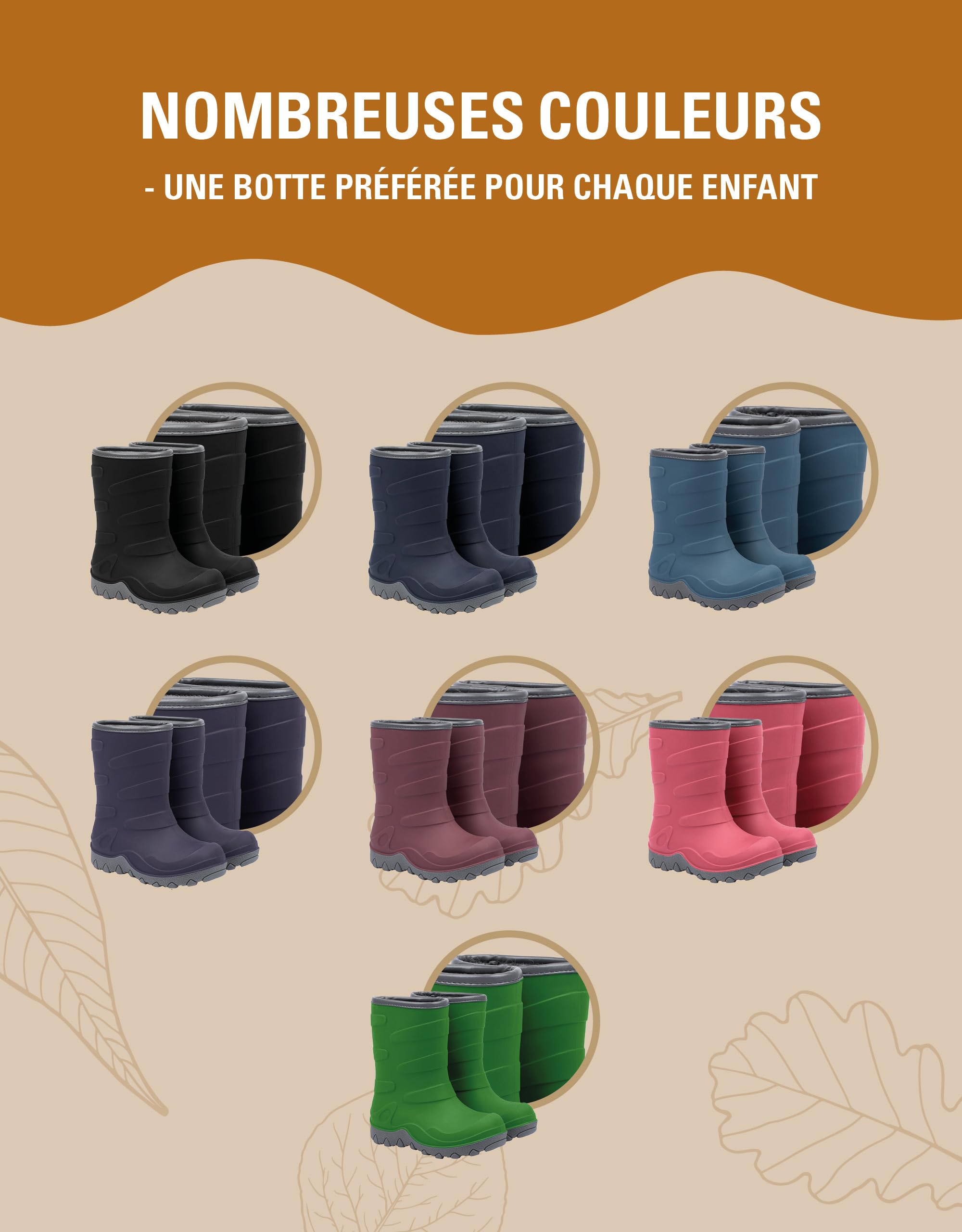 Mikk-line Thermostiefel | Winterstiefel Thermo Gummistiefel | Gefüttert | Wasserdicht | Warm Und Isolierend | Winddicht | Thermostiefel aus Naturgummi | Ultra Warm | Schneestiefel