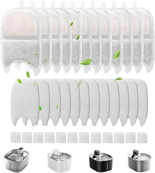 Cat Water Fountain Filter Replacement for 135 oz/4L Wireless Pet Fountain