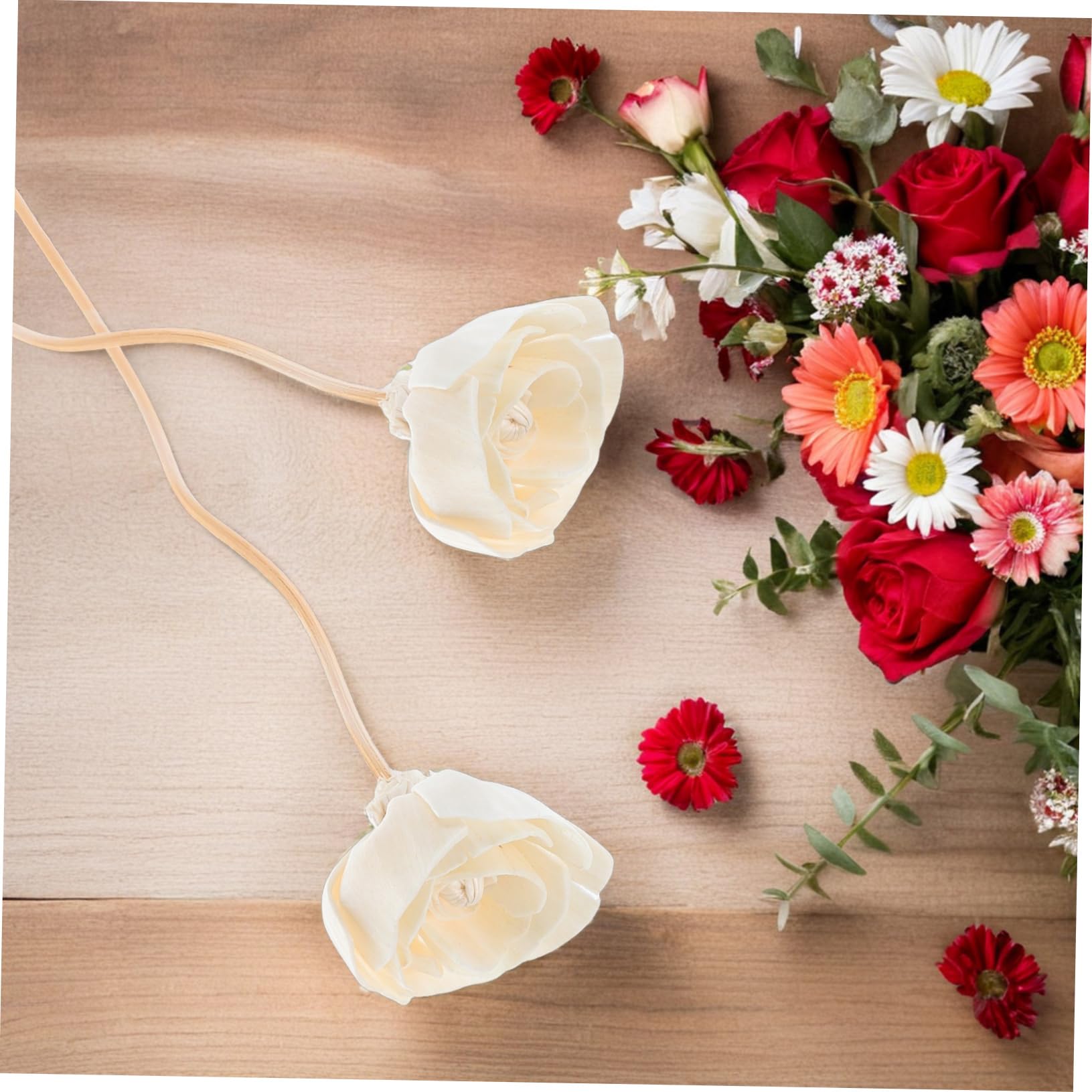 YARNOW 16piezas Varillas De Ratán Flores Aromáticas Ambientador Natural y Decorativo para Hogar Difusor De Relajantes para Crear Fragancias Cualquier Espacio