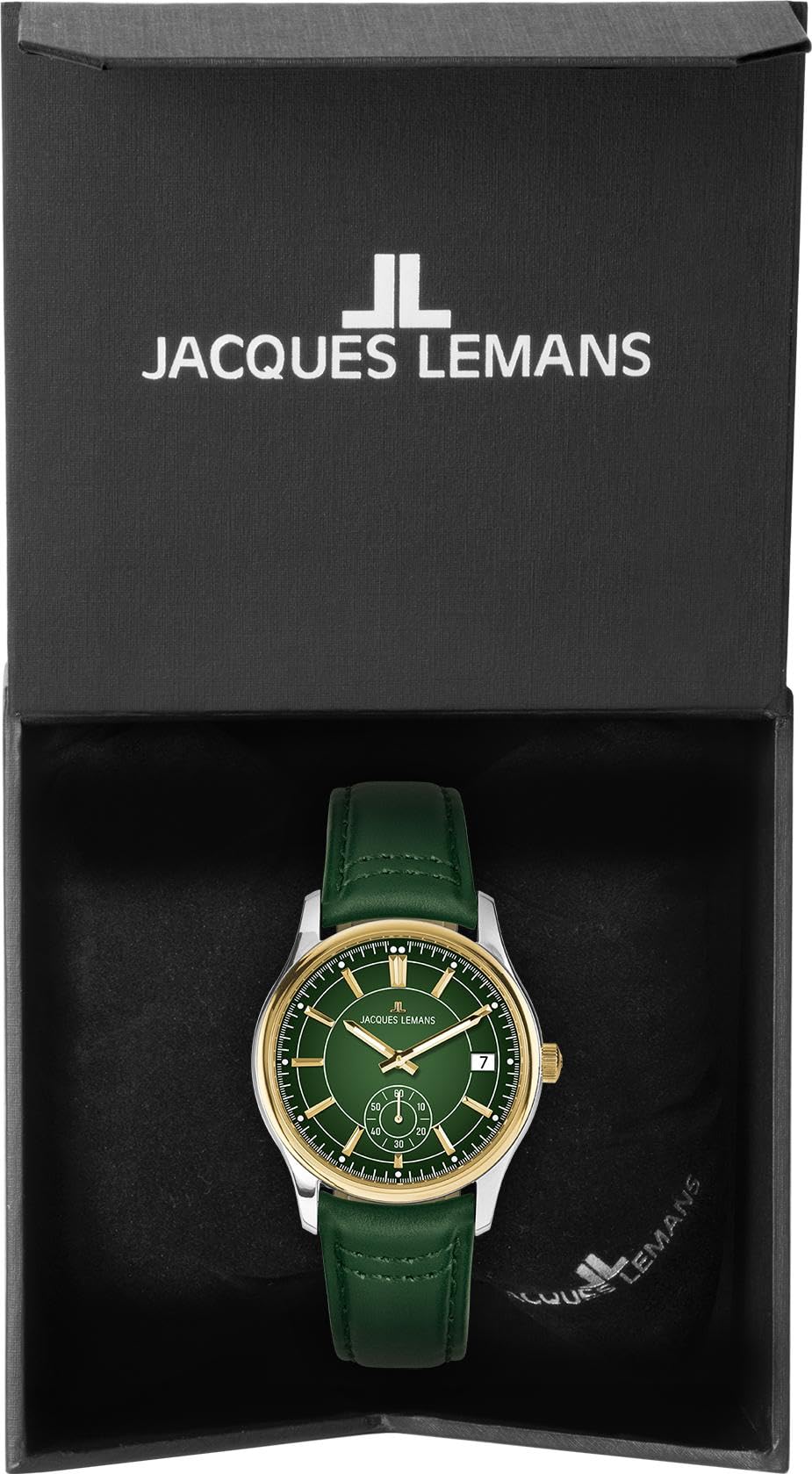 JACQUES LEMANS Herrenuhr Derby Grün/Zweifarbig 1-2197D
