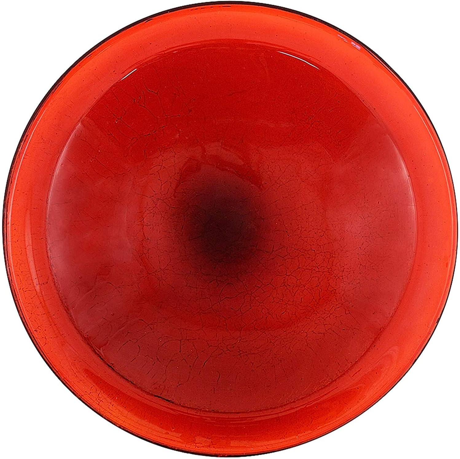 12 Inch Red Crackle Wall Mount Bracket Birdbath
