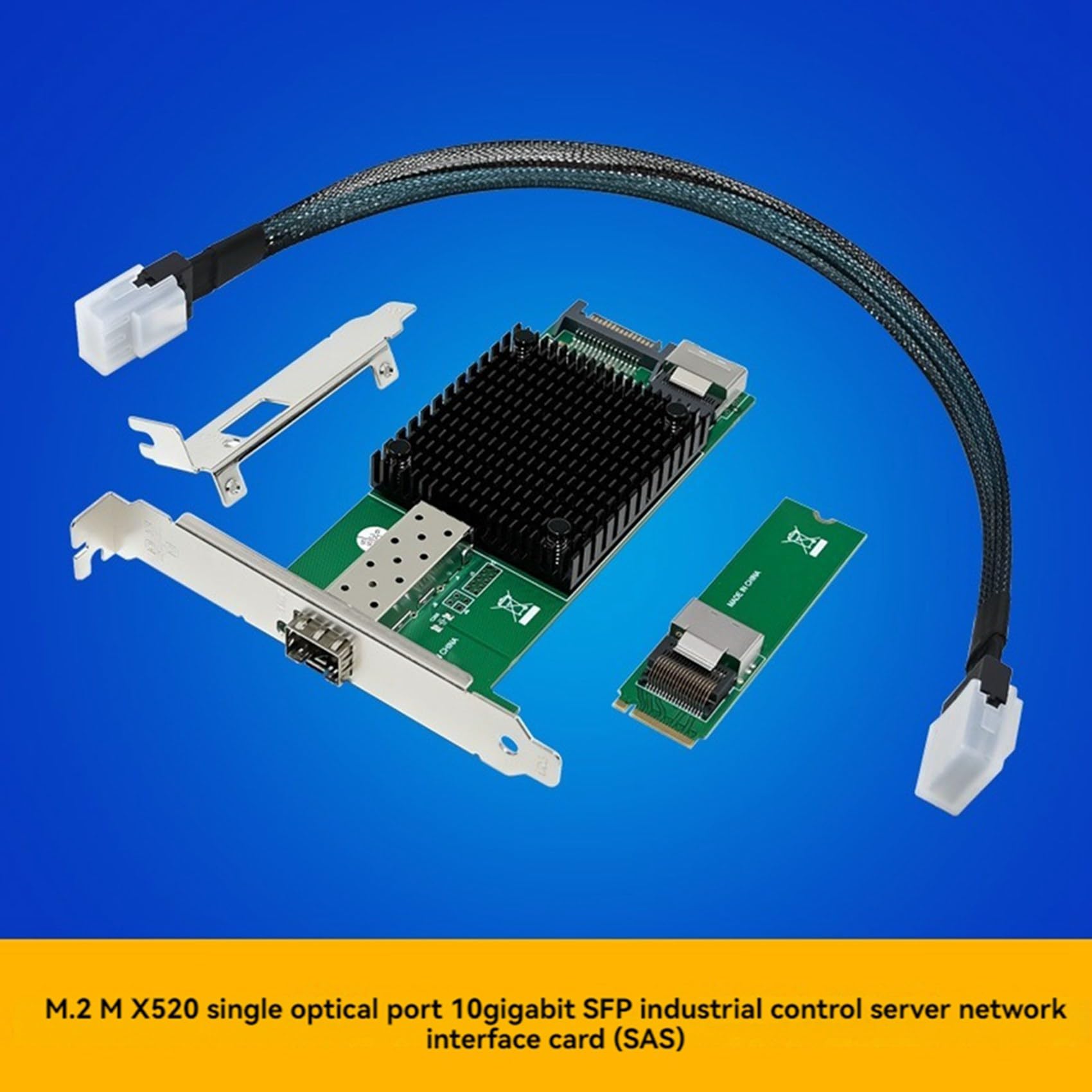 20X Carte Réseau Serveur M.2 10G M.2 M X520-DA1 10G + Fibre Optique Carte Réseau Serveur Informatique Industriel Puce JL82599EN