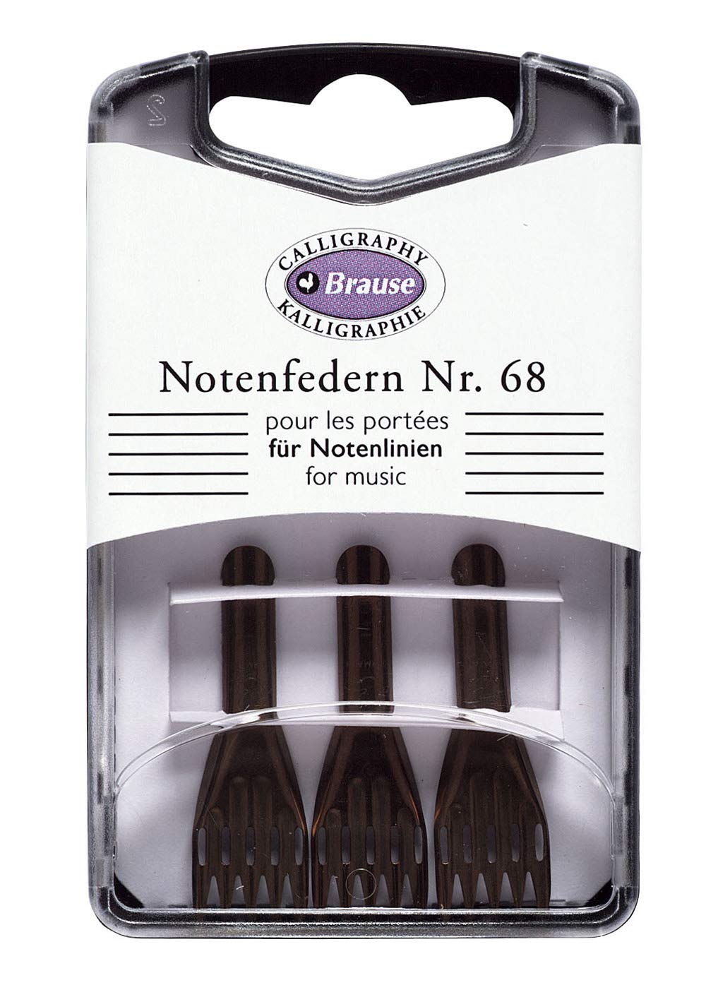Brause 300068B - Metal writing nibs for nib/ pen holders - Box of 3 metal nibs - German manufacturer - Calligraphy - Creative Tools - Drawing - Writing
