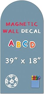 YOUNGJQ Magnetic Arch Wall Decal, Magnetic Chalkboard for Wall 39" x 18" Adhesive Backing Wallpaper for Playroom Home(Celadon)
