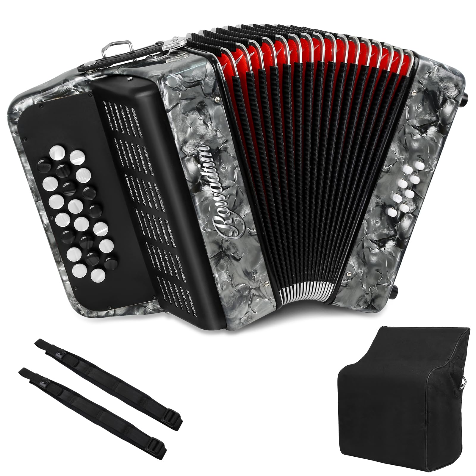 邦楽 OUTSIDER CITYROCKERRECORDS CR-00D Rowadtim Accordion - 22 Keys, 8 Basses, Lightweight Piano for