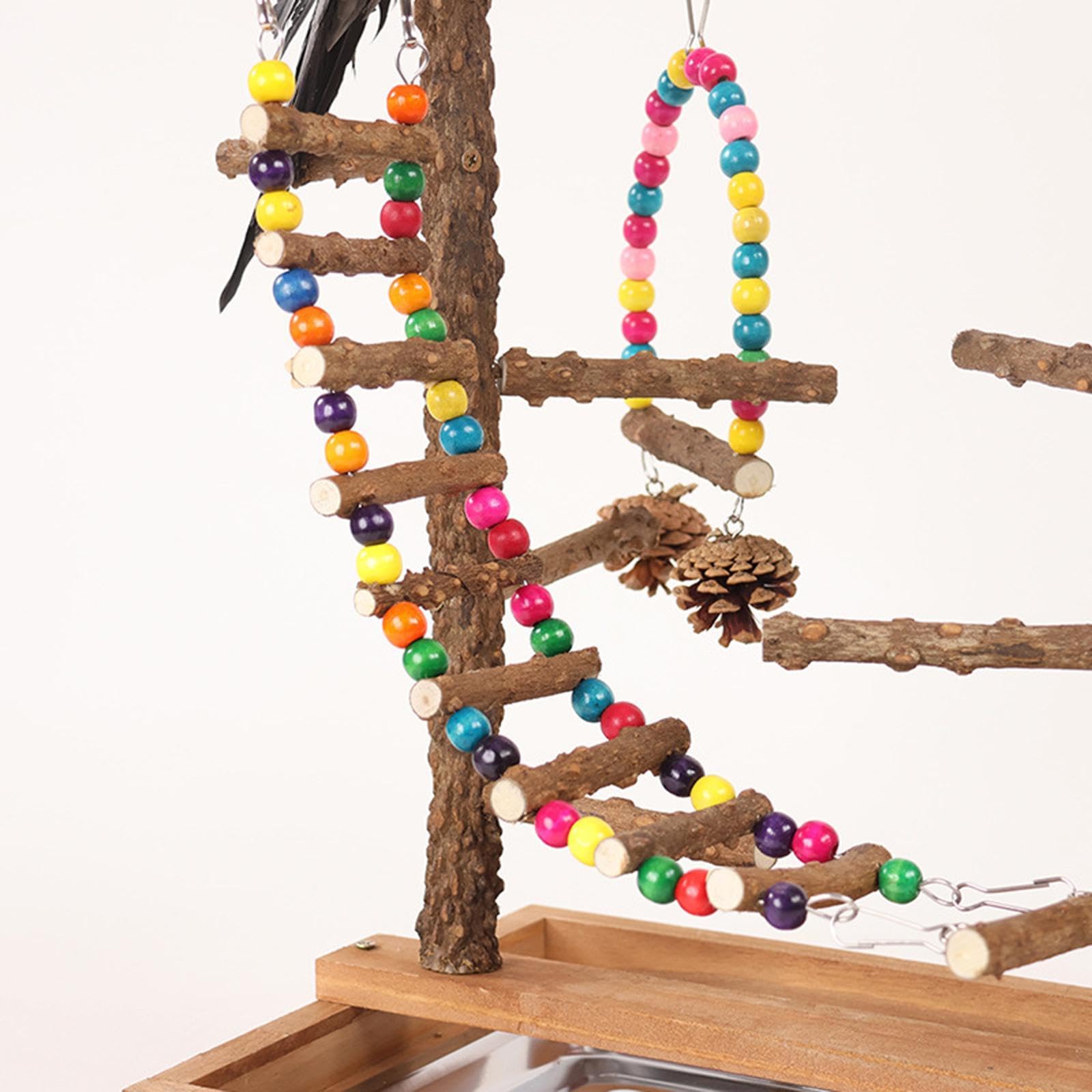 Parco giochi per pappagalli Parrocchetti Parrocchetti Gioca Accessori Gabbia per Uccelli Gioca Palestra per Piccoli Parrocchetti Inseparabili 36 x 26 x 43 cm