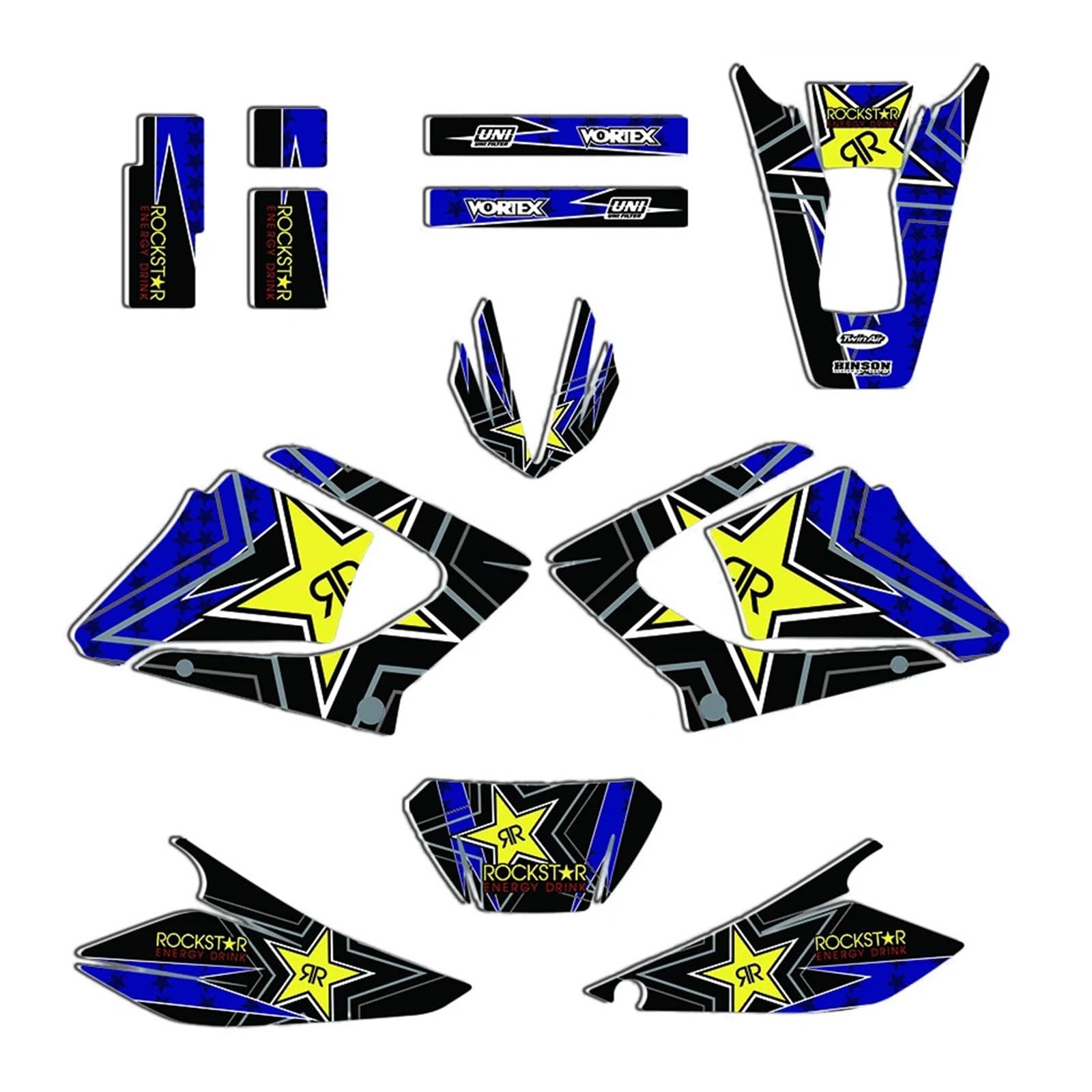Autocollants DT X 125 pour réparer les plastiques rayés de Yamaha DT125X
