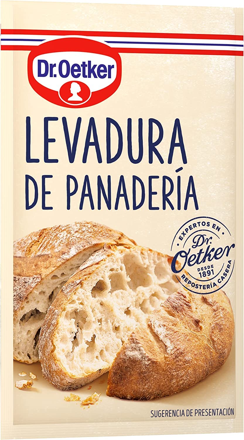 DR. OETKER Levadura de Panadería 35 g, Levadura Seca Liofilizada, Caja 5 Sobres 7g
